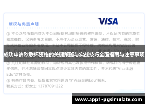 成功申请欧联杯资格的关键策略与实战技巧全面指南与注意事项